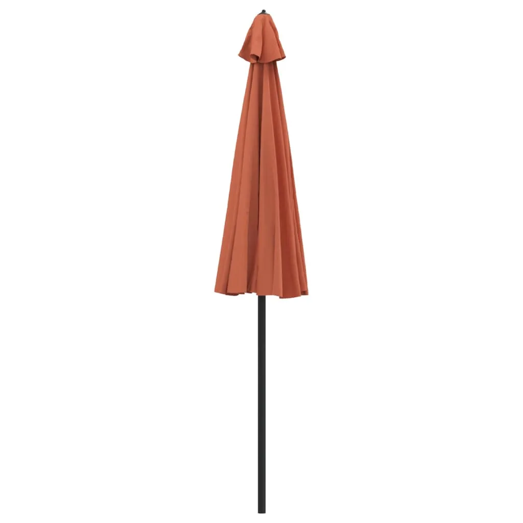 Garten-Sonnenschirm Terrakotta 270x246 cm mit Kurbel und 24 Rippen