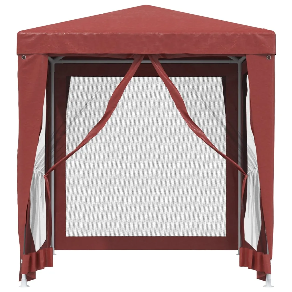 Partyzelt Rot 200 x 200 x 240 cm mit 4 Mesh-Seitenwänden