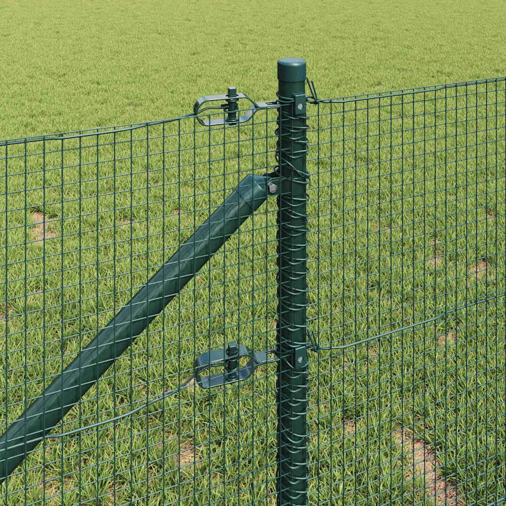 Outdoor-Fence-Post-Set Grün 5000 x 3,2 x 60 cm Stahl-Zaunpfosten