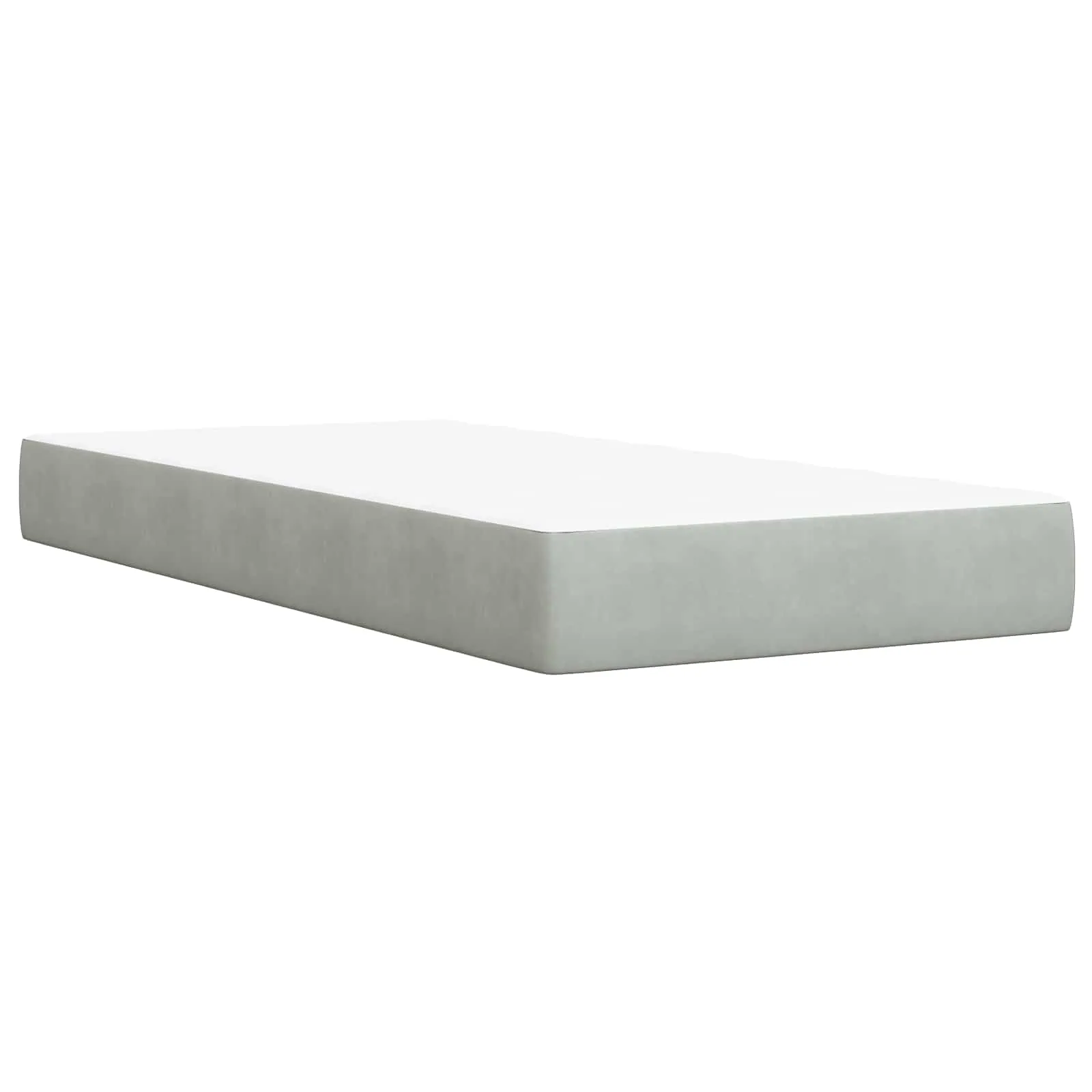 Ottoman-Bett mit Matratze 203 x 180 x 88 cm Hellgrau