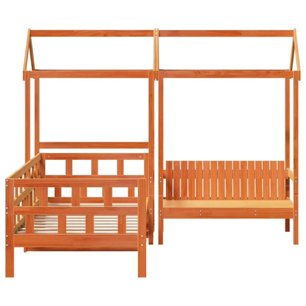 Vielseitiges Tagesbett-Set 203,5 x 98 x 68,5 cm Wachsbraun