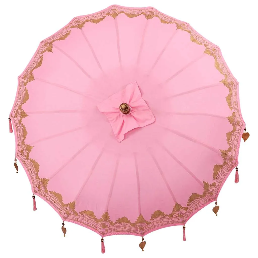 Balinesischer Sonnenschirm Rosa 185 x 185 x 260 cm