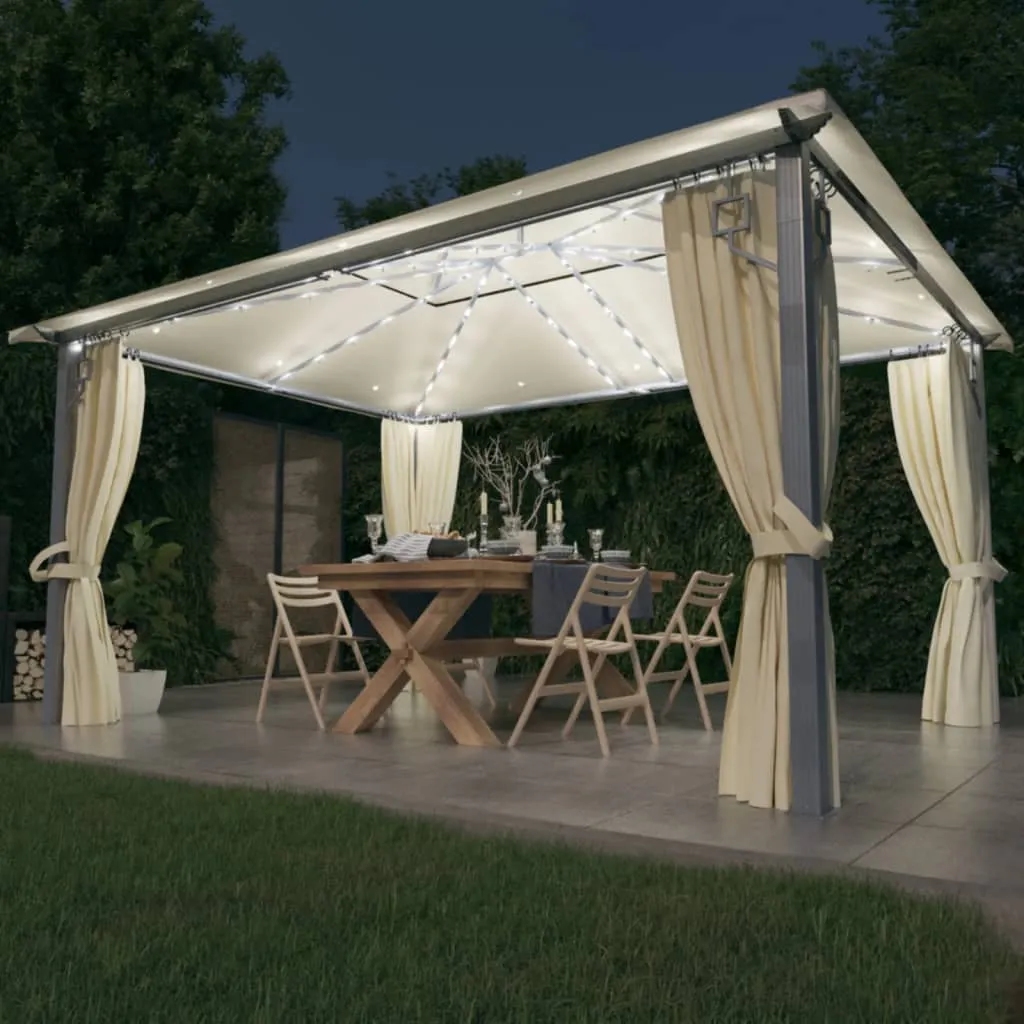 Pavillon Creme 400x300x270 cm mit Aluminium- und Stahlgestell