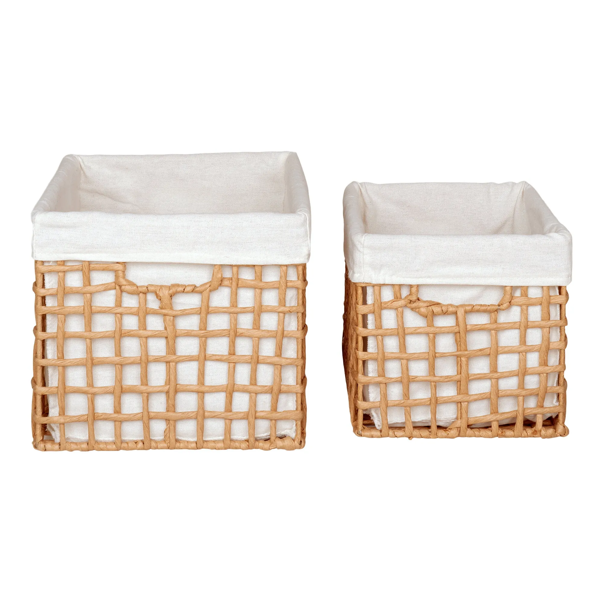 tinkaro Bustelo Körbe Set 2-teilig 30/35 x 20/25 x 19/22 cm Natur