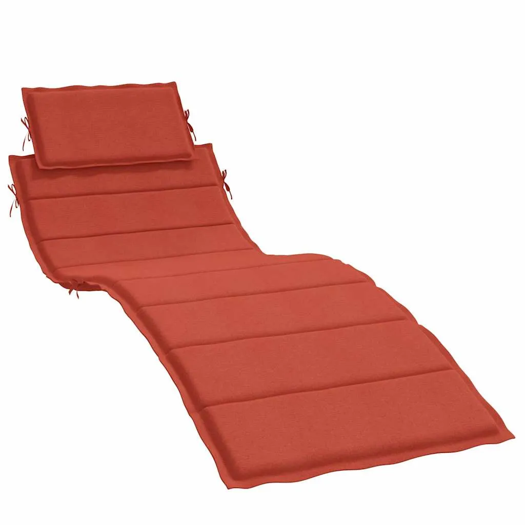Bequeme Liegenauflage 186x58x4 cm in Melange Rot