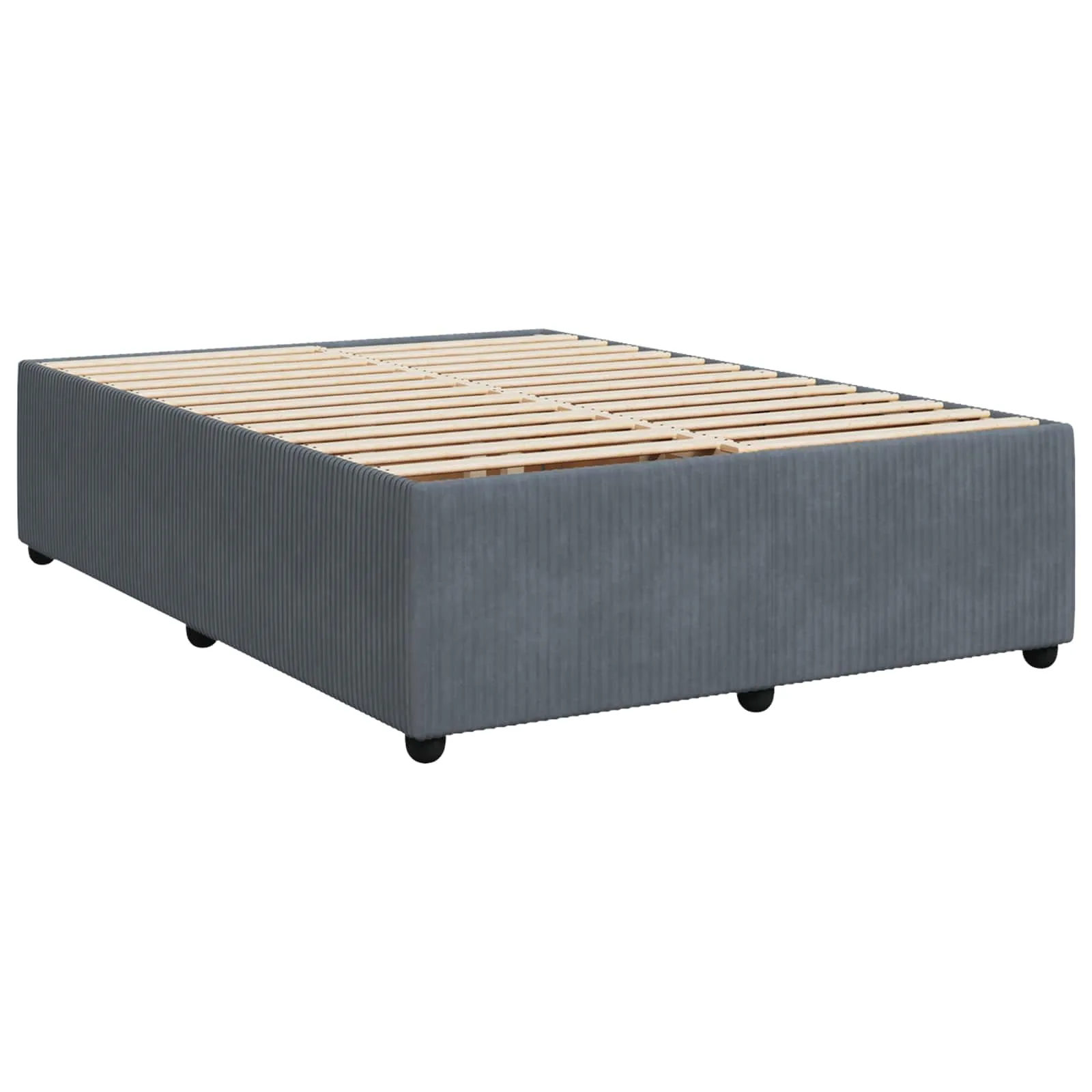 Boxspringbett Samt Dunkelgrau 140x200 cm mit verstellbarem Kopfteil