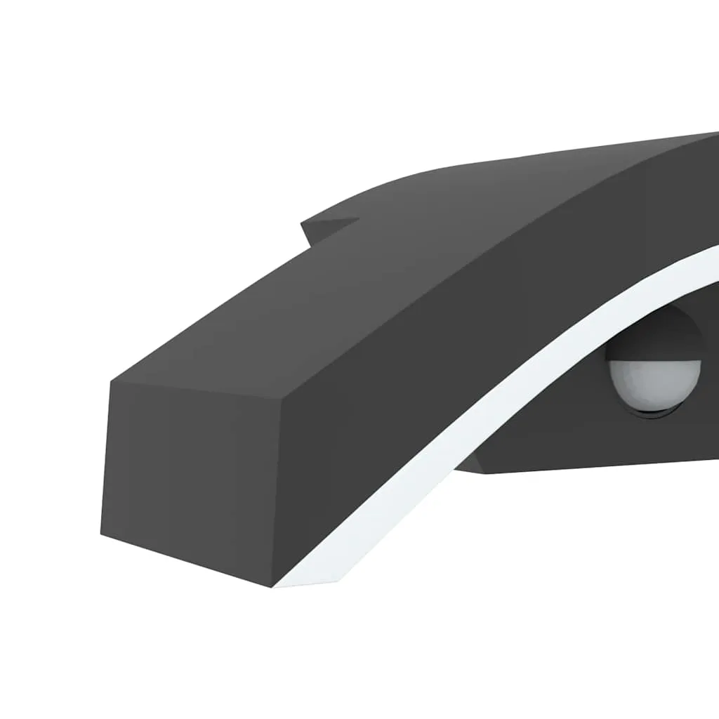 LED Außenwandleuchte Schwarz 27,5 x 7 x 10 cm mit Bewegungsmelder