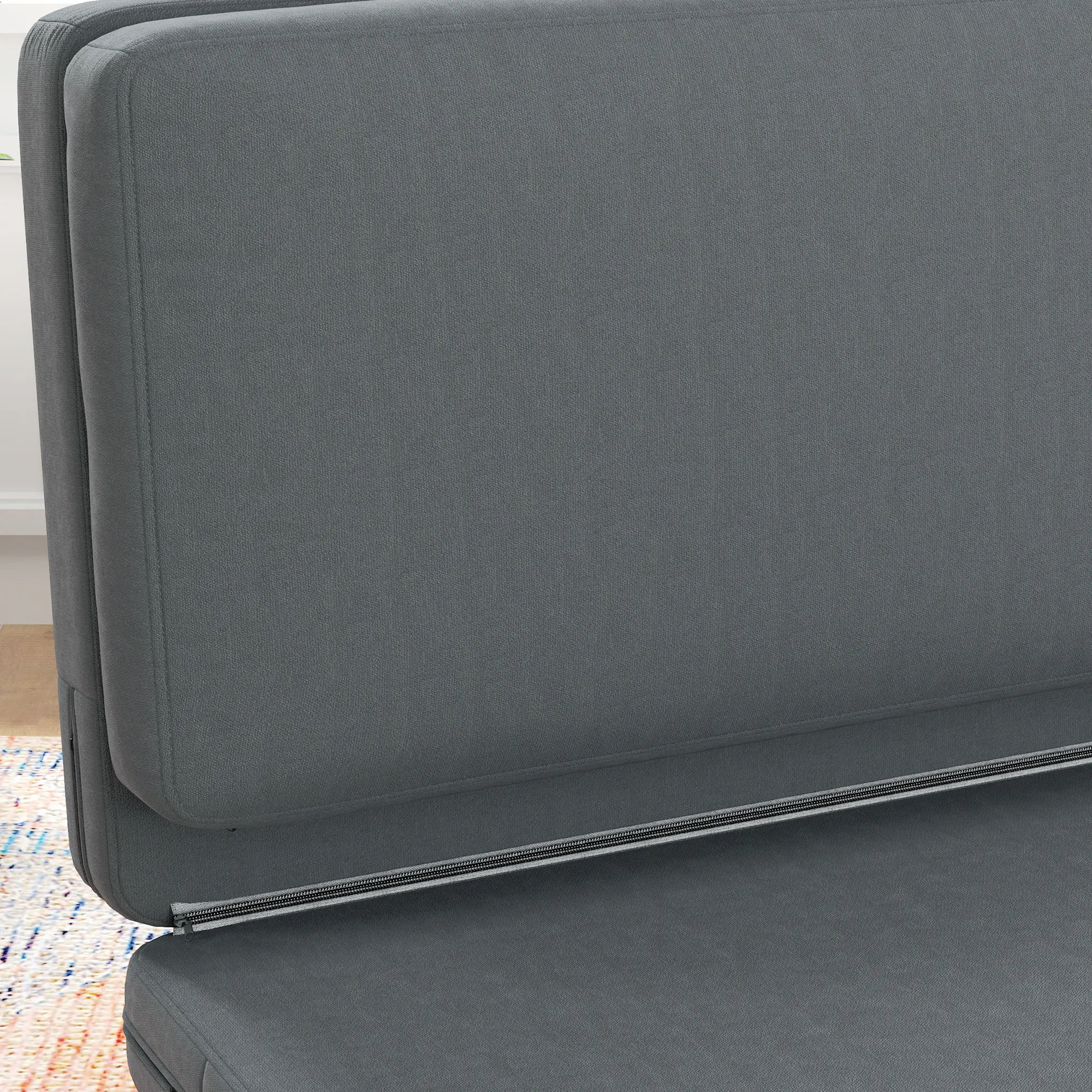 Bodensofa Dunkelgrau 138B x 90T x 70H cm