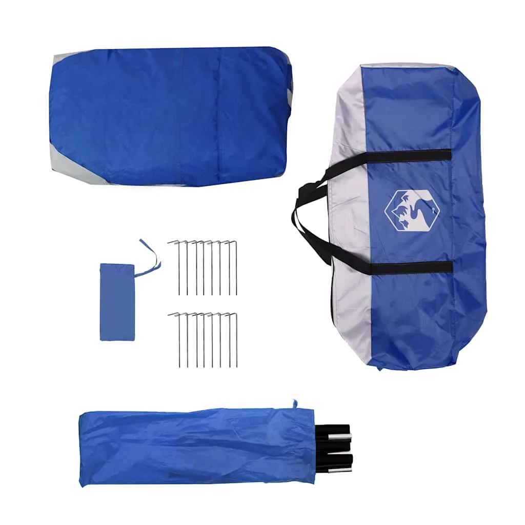 Partyzelt Azurblau 695x695x295 cm wasserdicht mit Fiberglasstangen