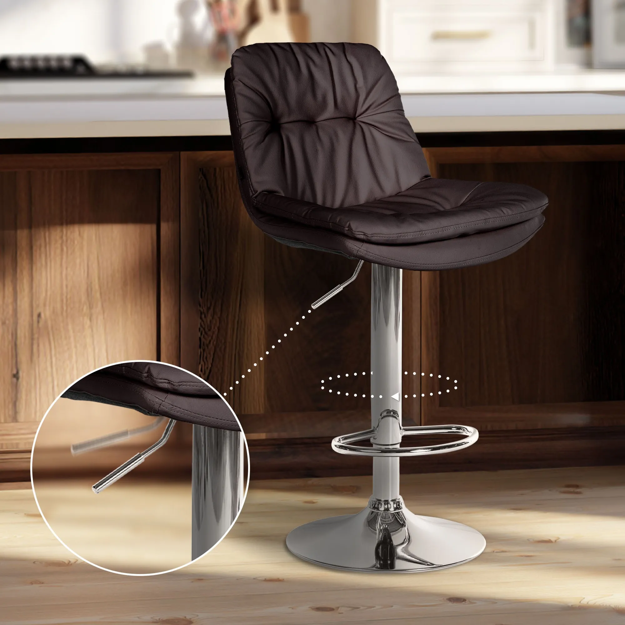 Barhocker Laurel 46x54x92-113 cm braun