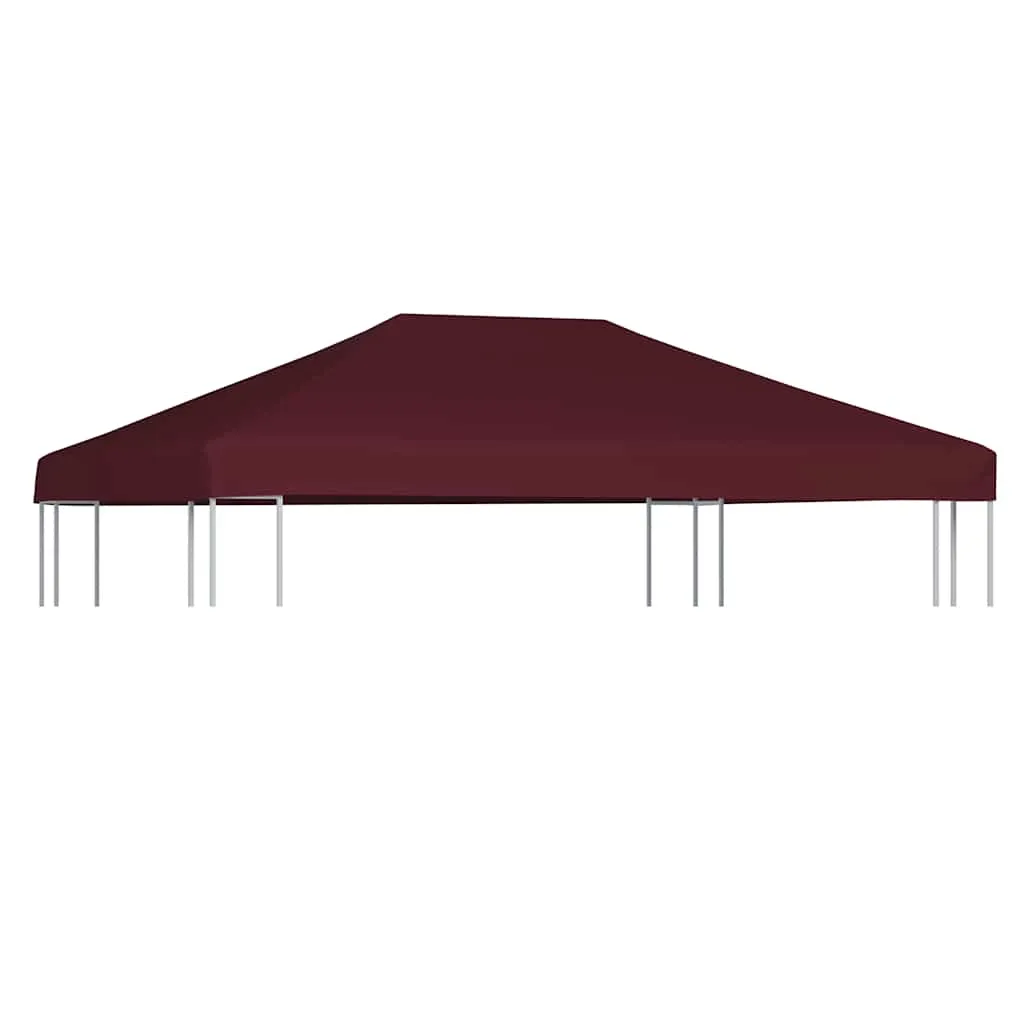 Pavillonabdeckung 3 x 4 m Bordeauxrot wasserdicht mit PVC-Beschichtung