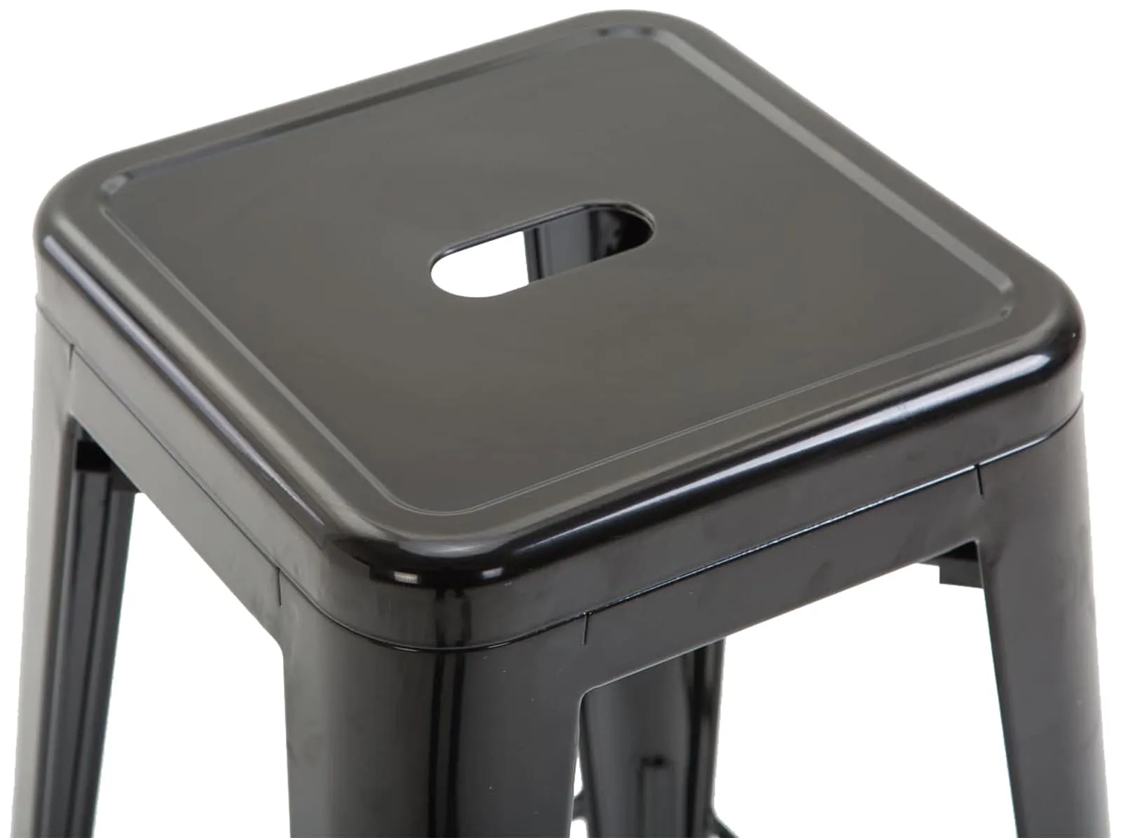 Barhocker Joshua V2 2er Set 76x43x43 cm schwarz