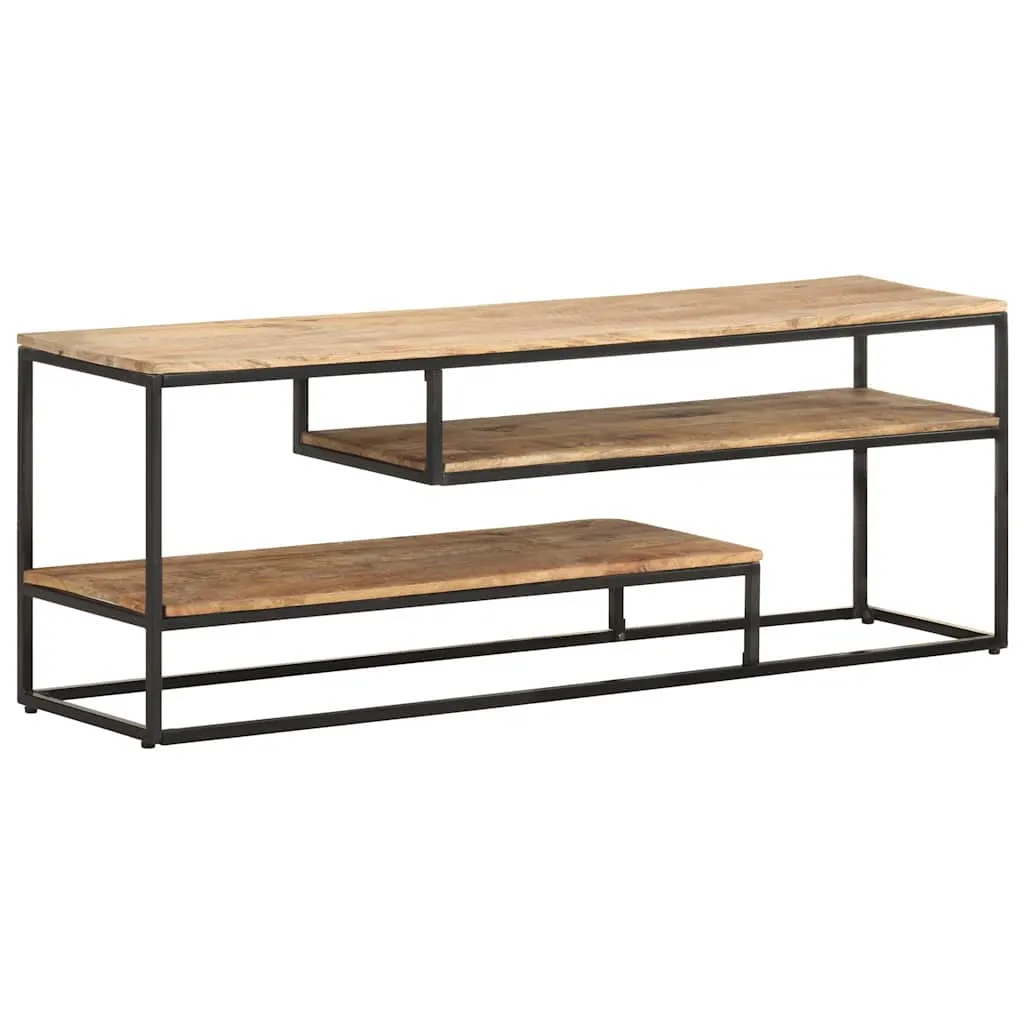 TV-Schrank 130x30x45 cm Raues Mangoholz