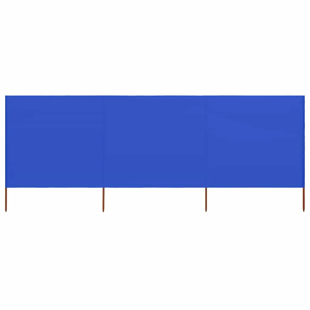 Faltbarer Windschutz 400 x 120 cm in Azurblau