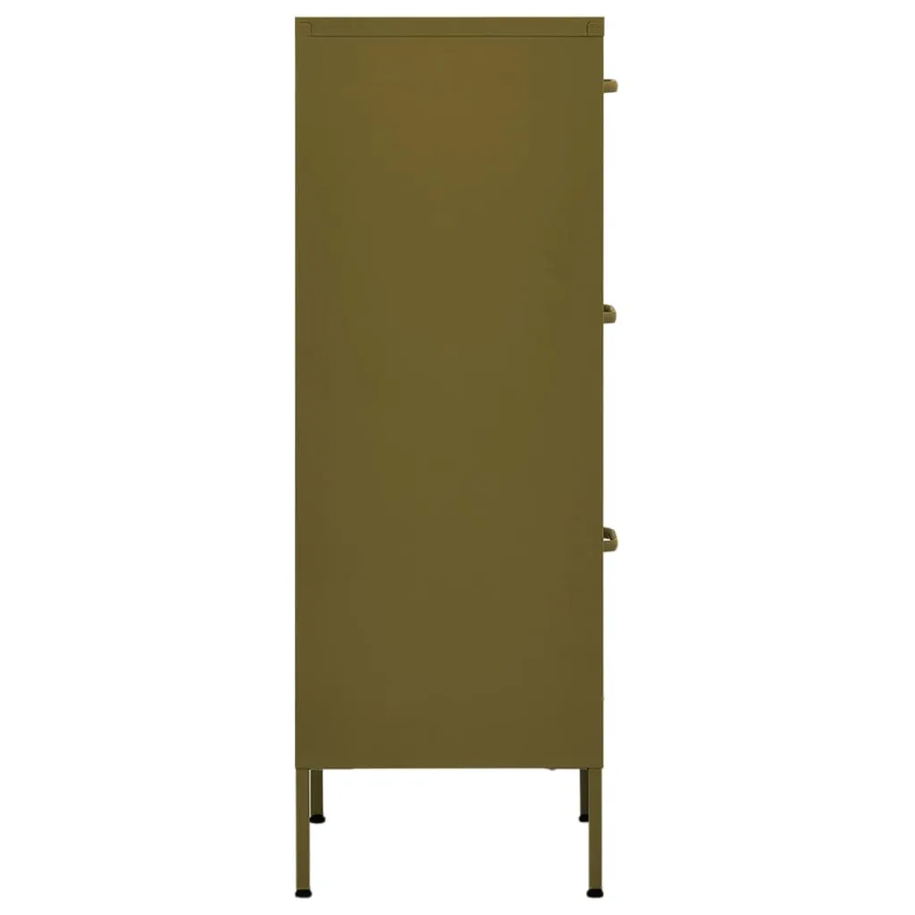 Lagerschrank Olivgrün 42,5 x 35 x 101,5 cm aus Stahl