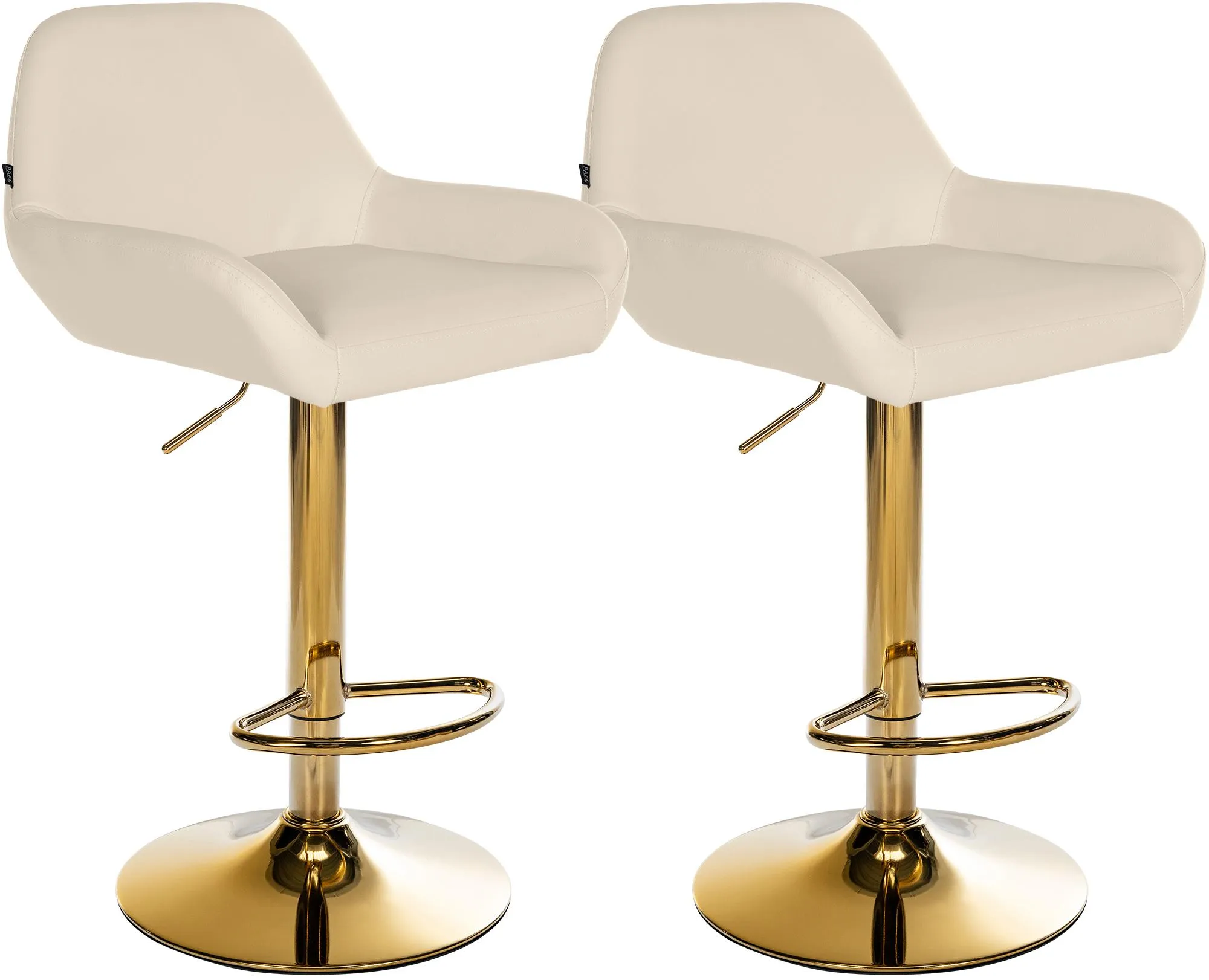 Kunstleder Hocker 51x52x89 cm creme