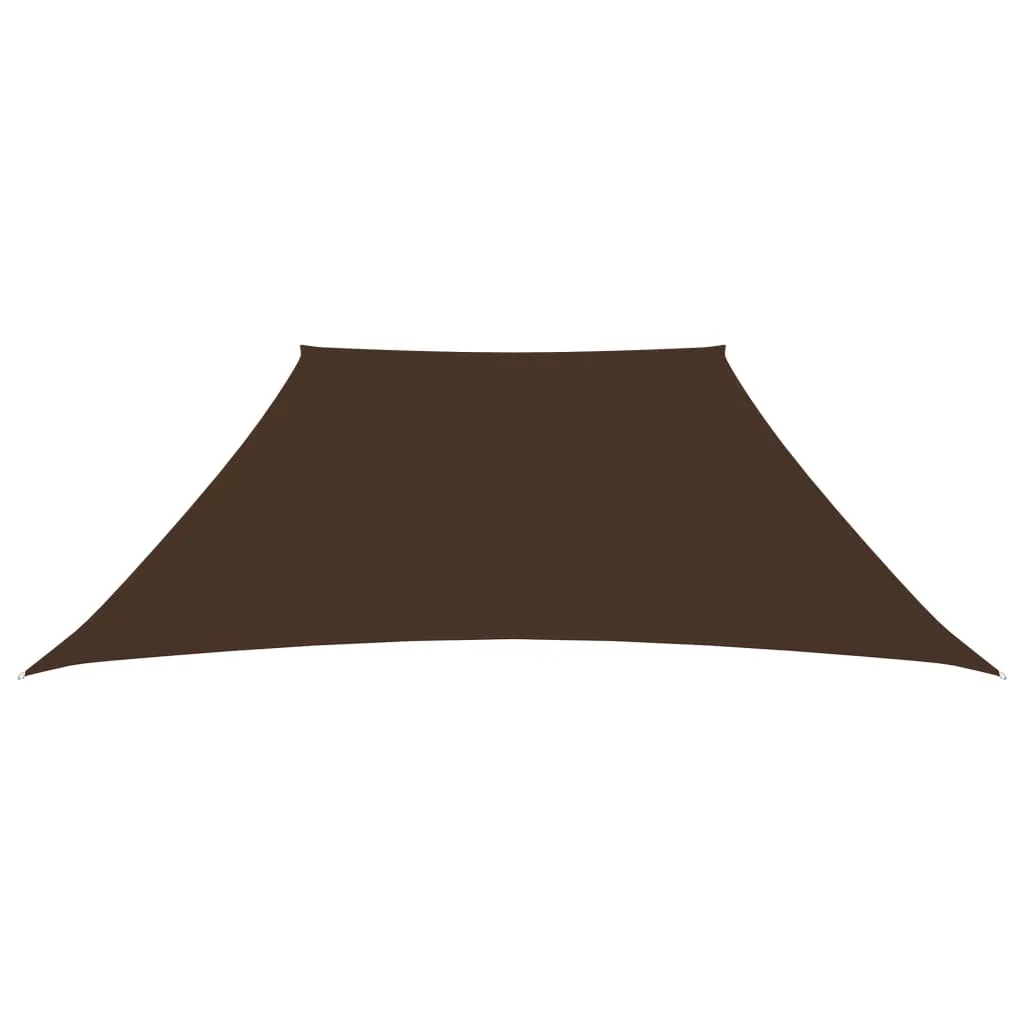 Sonnensegel Trapez 2/4 x 3 m Braun aus PU-beschichtetem Oxford-Gewebe