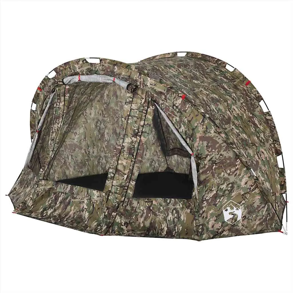 Angelzelt Campingzelt 298x236x152 cm Tarnung wasserdicht mit E-Anschluss