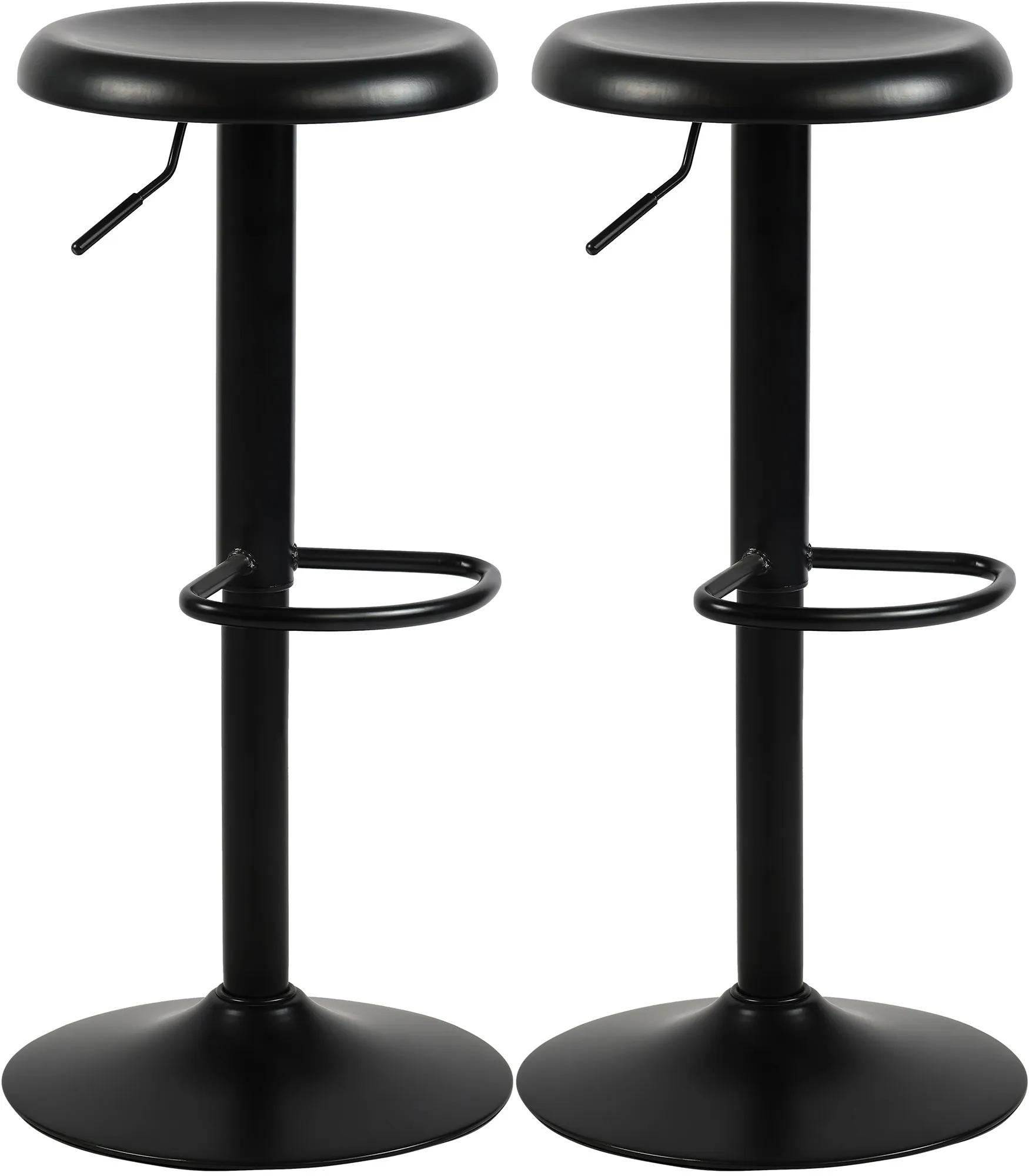 Barhocker Williston 2er Set 58-78 cm schwarz
