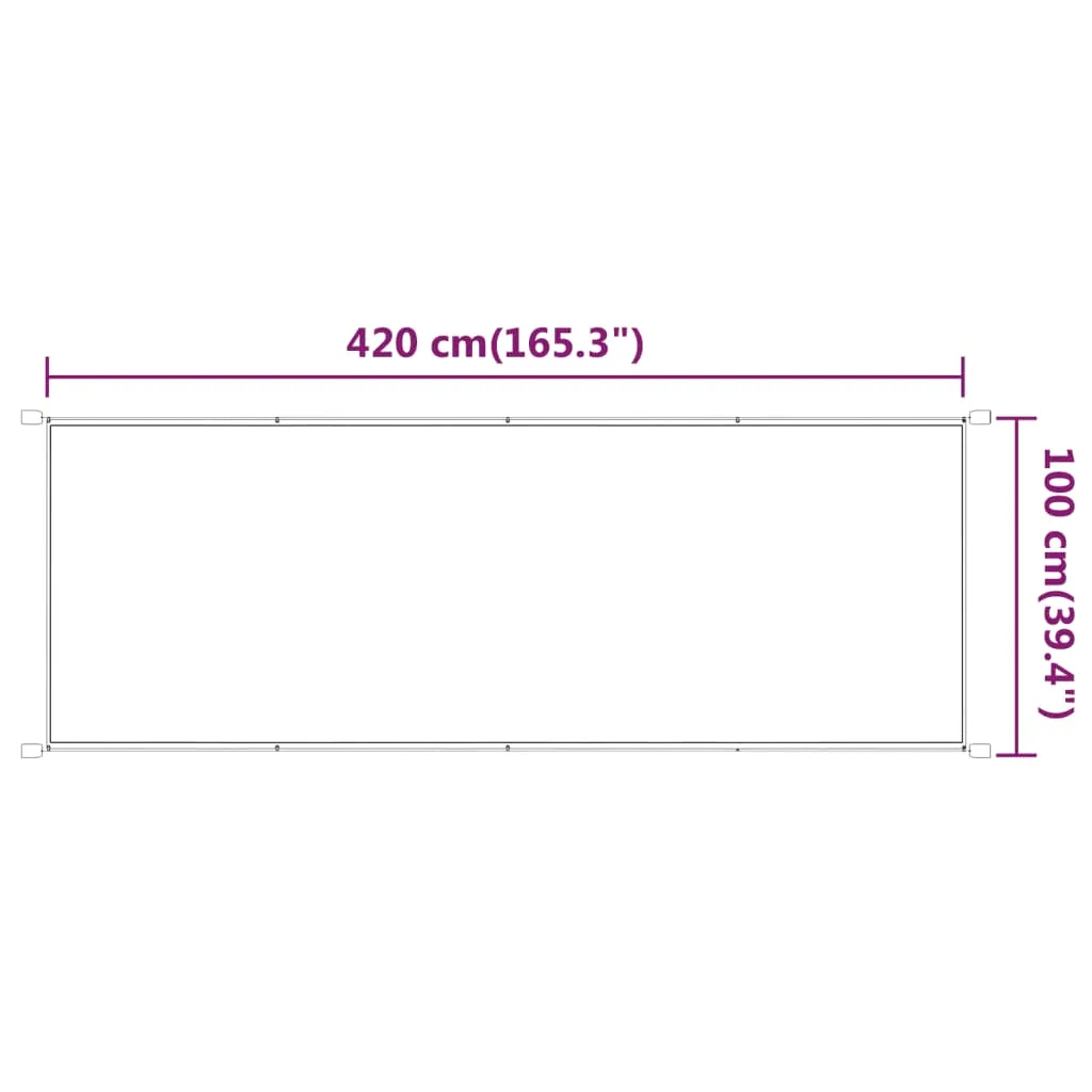 Vertikalmarkise 60x600 cm Hellgrün aus Oxford-Gewebe, wasserfest und UV-beständig