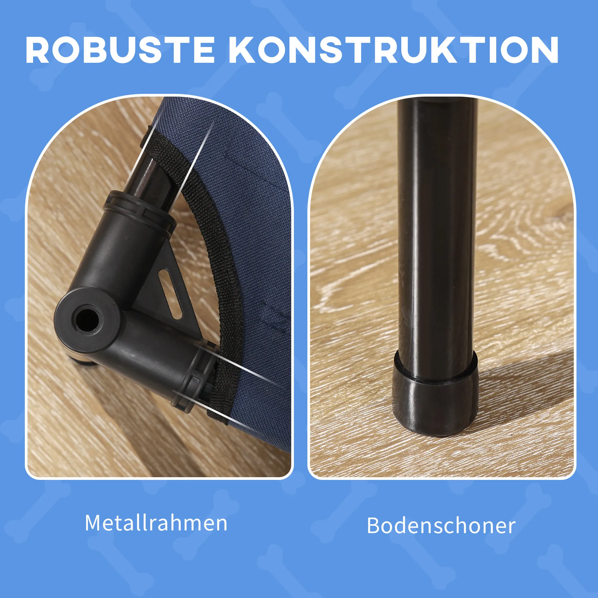 Stylisches Haustierbett Dunkelblau 76x61x73 cm