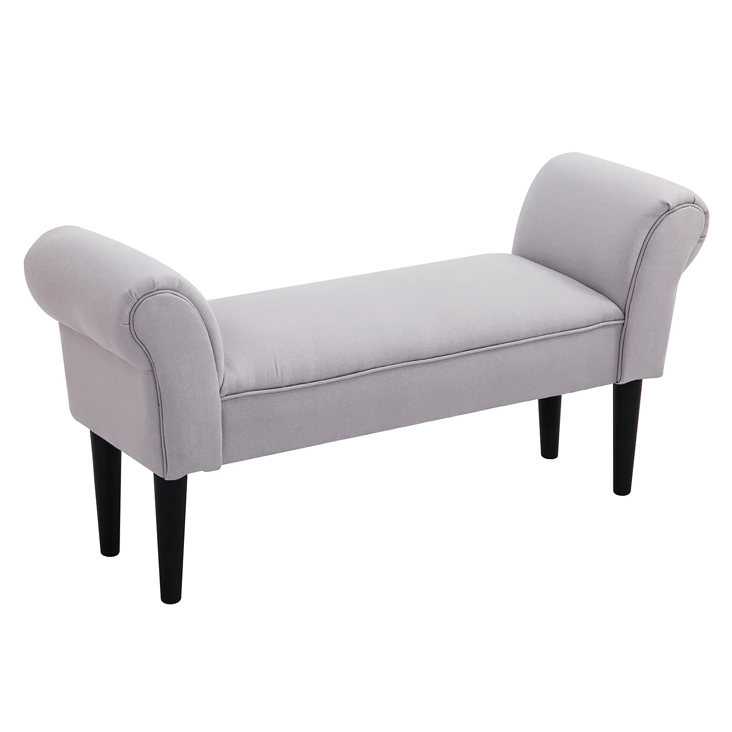 Sitzbank Grau 102L x 36B x 51H cm mit weicher Polsterung