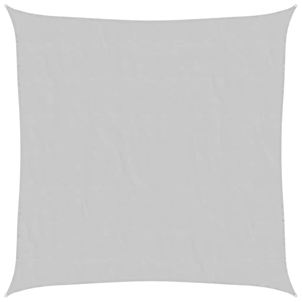 Sonnensegel 6x6 m Hellgrau aus Polyester-Oxford mit PU-Beschichtung