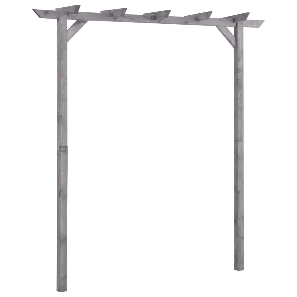 Stilvolle Pergola aus imprägniertem Massivholz 200x40x205 cm Grau