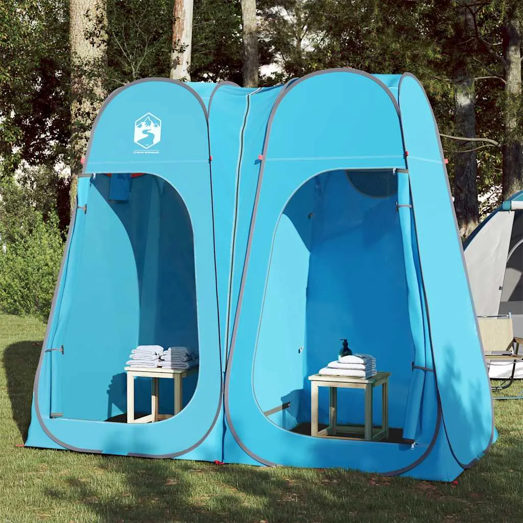 Umkleidezelt Sichtschutz 233x120x193 cm Blau wasserdicht faltbar
