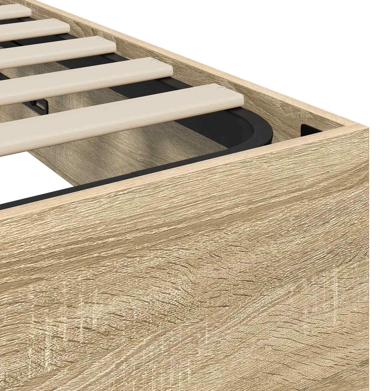 Ottoman Bettgestell 203 x 90 x 25 cm Sonoma-Eiche