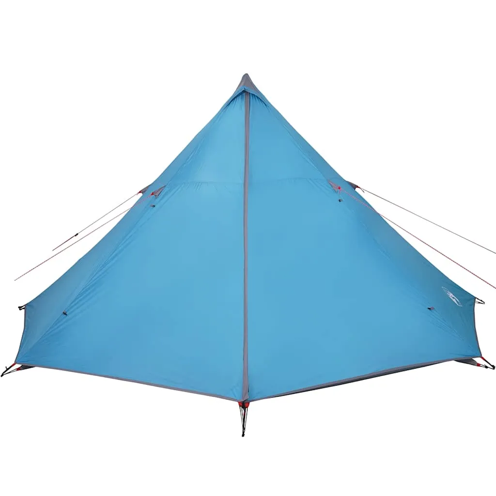 Familienzelt Tipi Blau 400x400x200 cm wasserdicht mit E-Anschluss