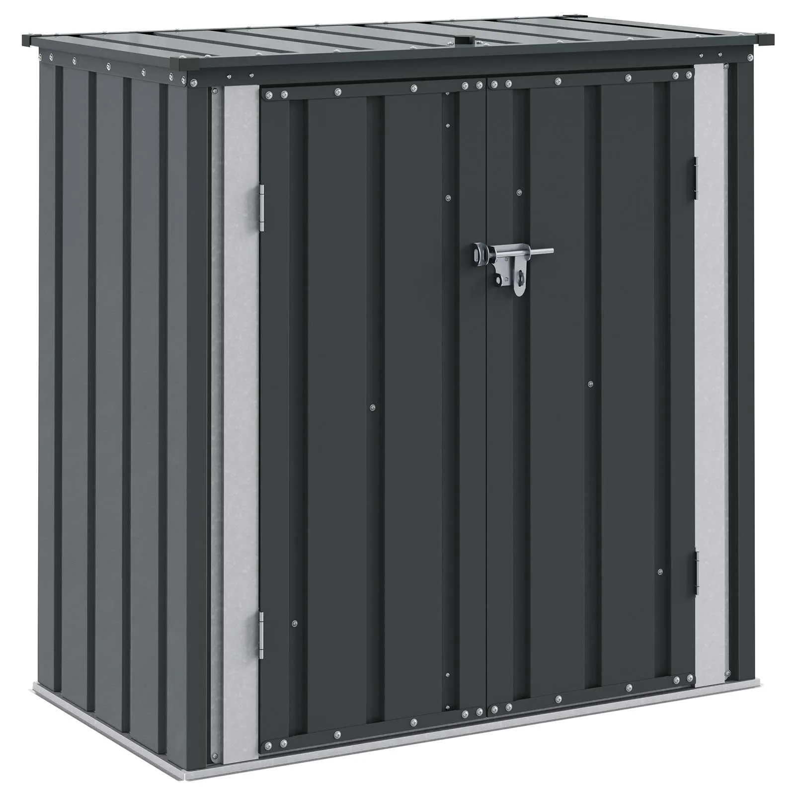 Abschließbare Gartenbox Schwarz 101,5 x 57 x 100,5 cm