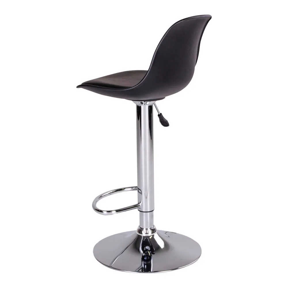 tinkaro Barhocker Trondheim PU-Leder 41 x 39 x 82-104 cm Schwarz