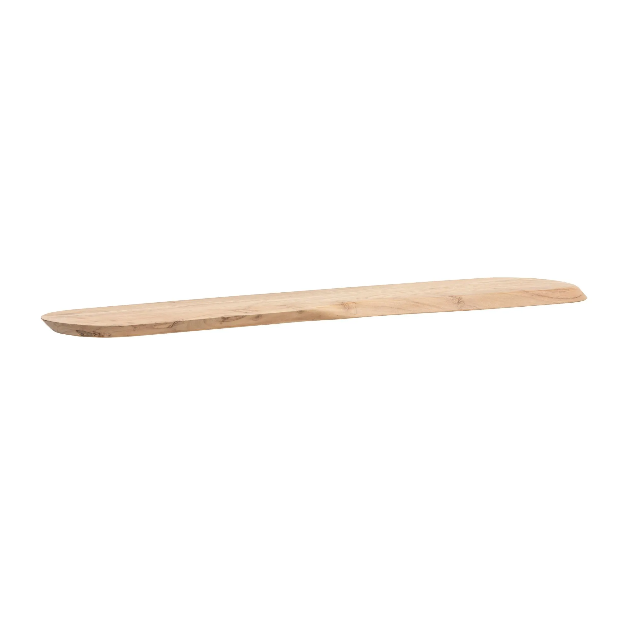 Wandregal Akazie Massivholz 120cm - Schwebendes Design Regal für die Wand Holz massiv - Hängeregal in organischer Form - Wandboard aus Echtholz