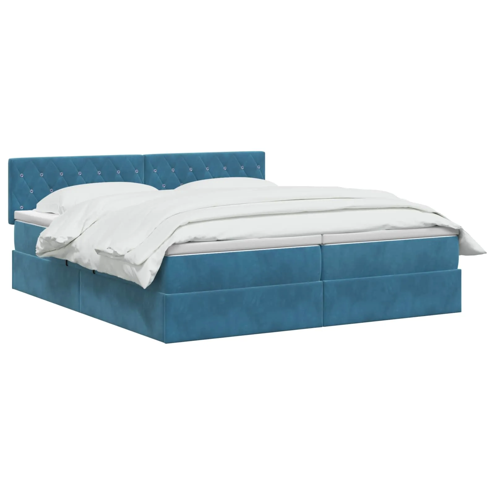 Staubett mit Matratze 200x200 cm Dunkelblau