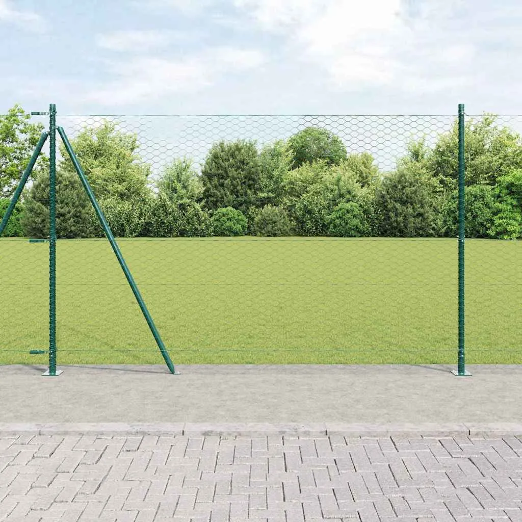 Outdoor-Geländerpfosten Set 2500 x 3,2 x 140 cm Grün