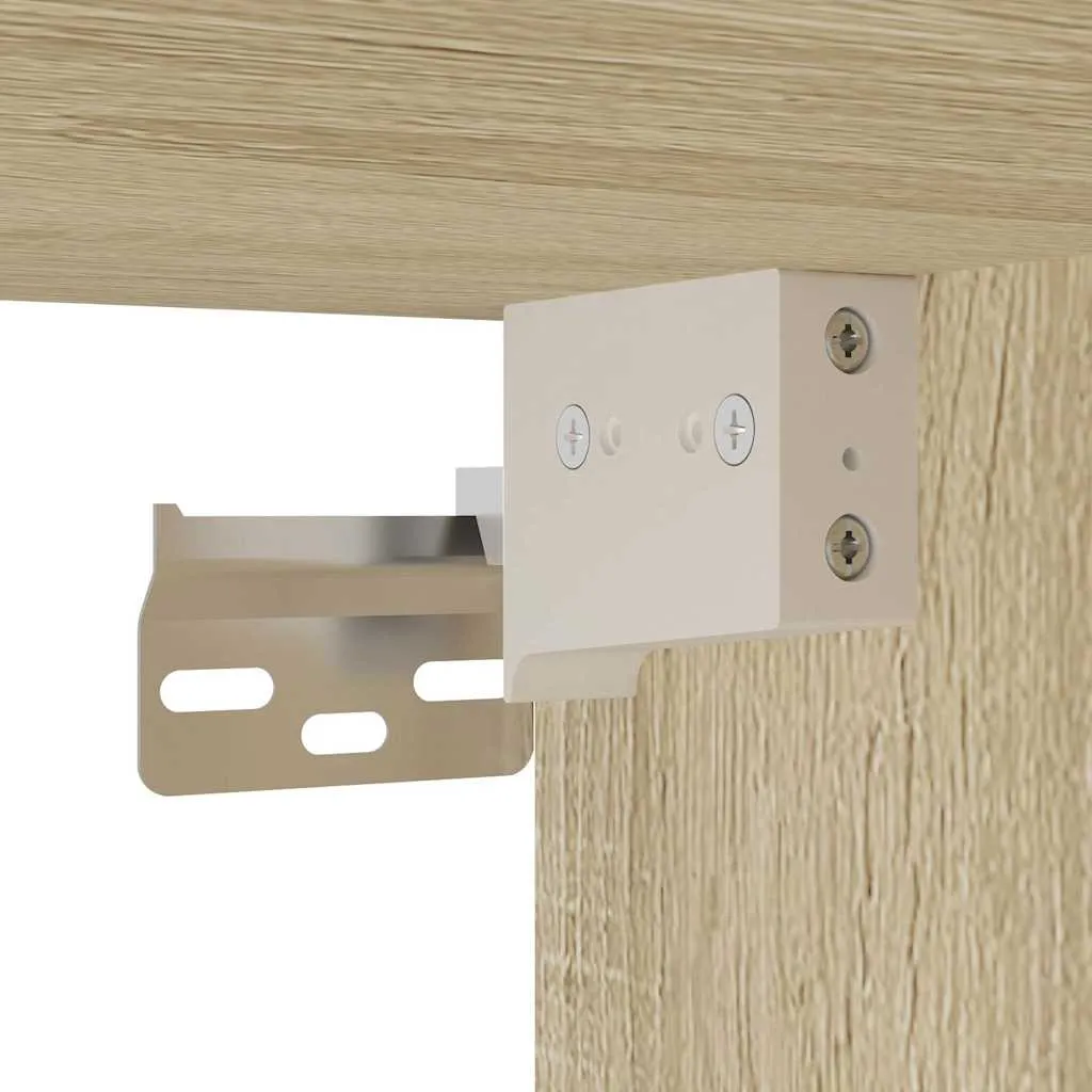 Hängeschrank Lyon mit Glastüren 80x31x60 cm Sonoma-Eiche