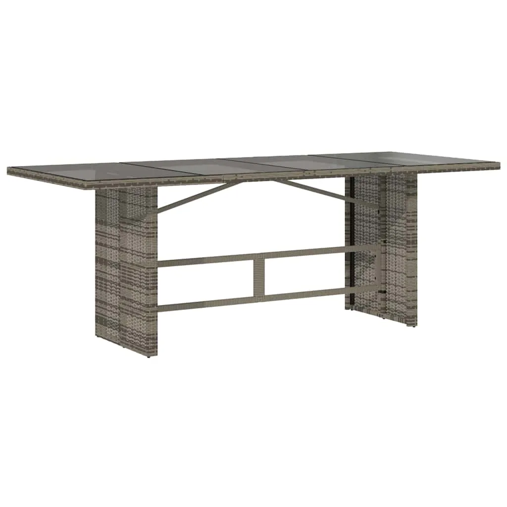 Gartentisch-Set Grau 190 x 80 x 75 cm für den Außenbereich