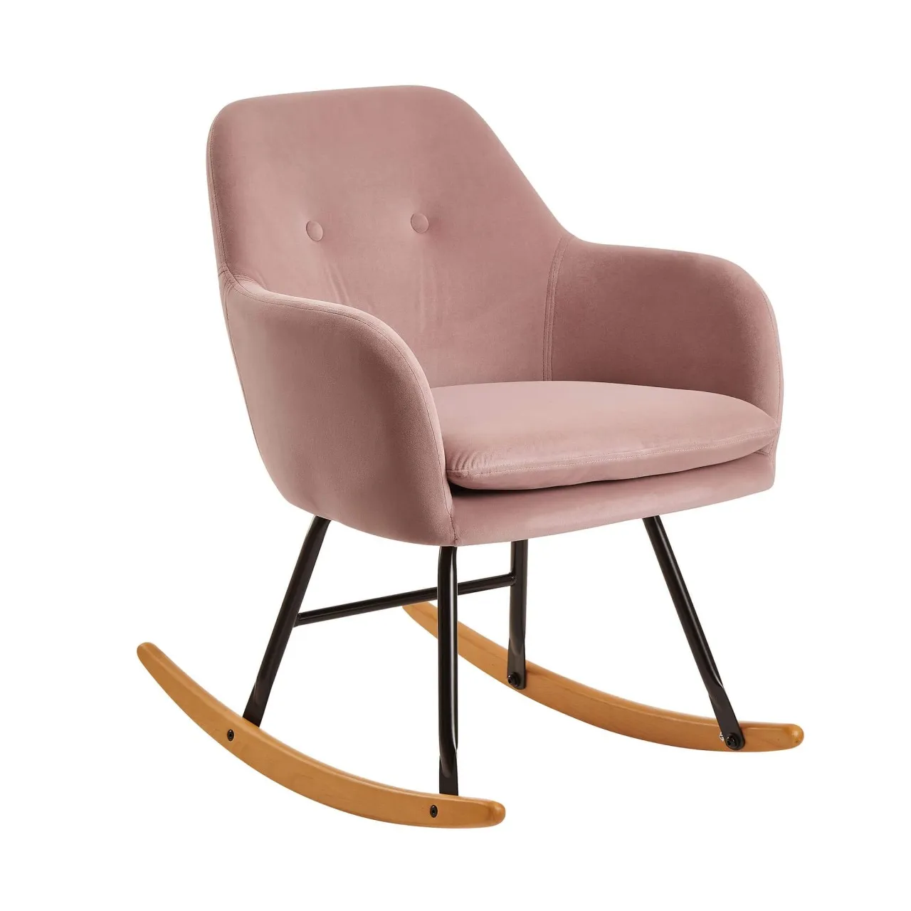 tinkaro Kipp-Stuhl JANKA Samt Schwingsessel Rosa tinkaro Kipp-Stuhl JANKA Samt Schwingsessel Rosa