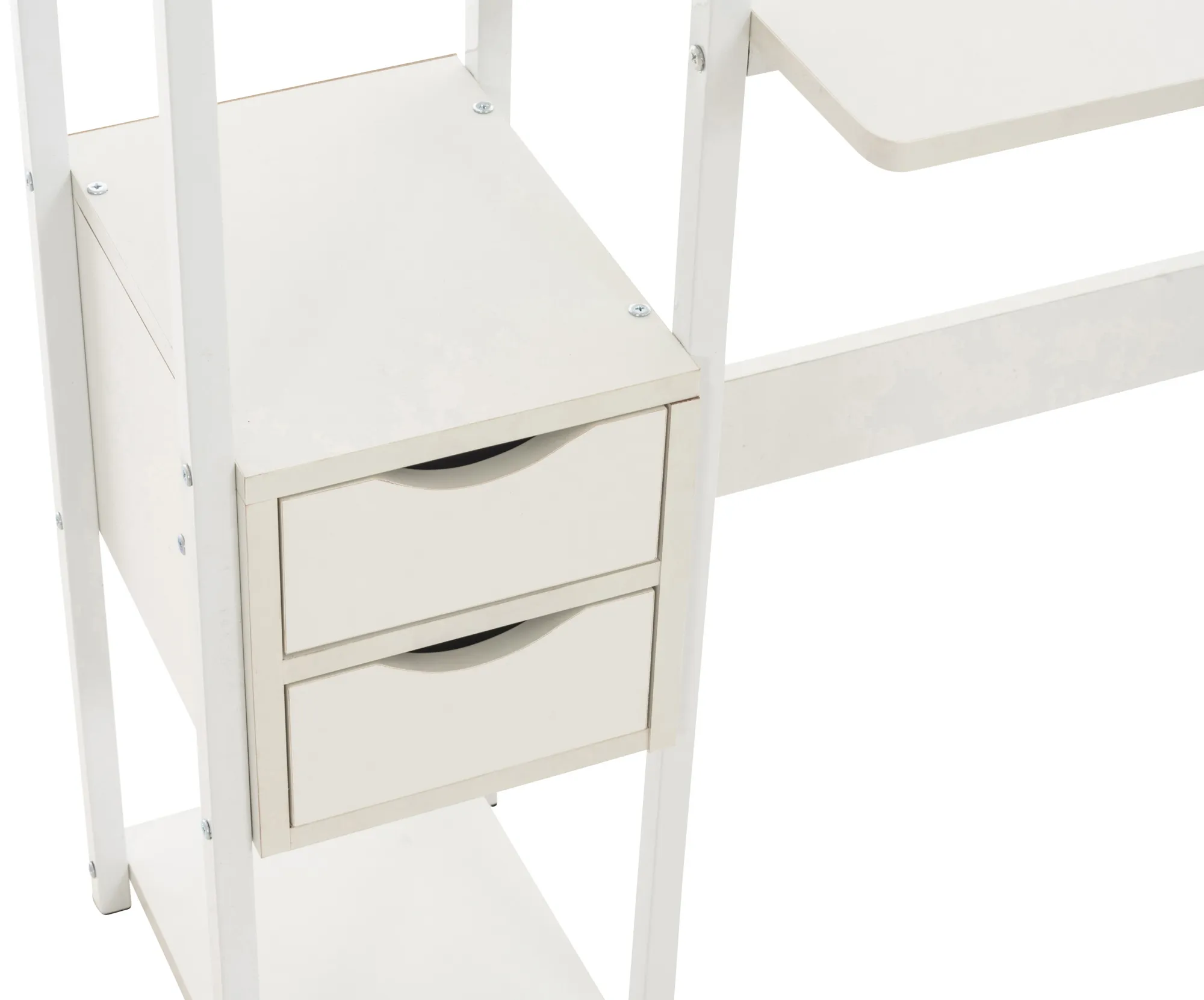 Schreibtisch Widnes 124x40x111 cm weiß/weiß