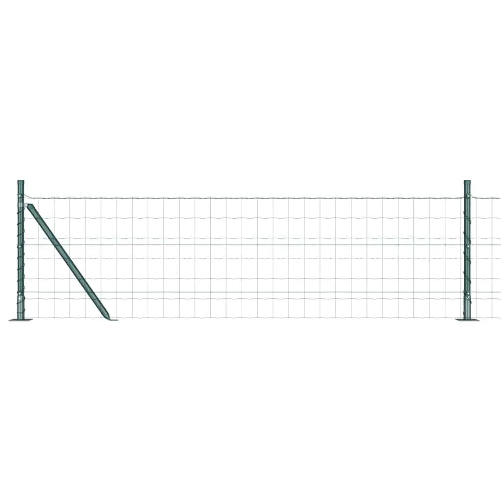 Outdoor-Zaunpaneel-Set 2500 x 3,2 x 60 cm Grün aus Stahl und PVC