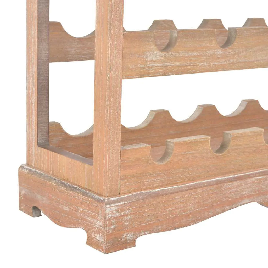Offenes Weinregal 70 x 22,5 x 70,5 cm Braun aus MDF