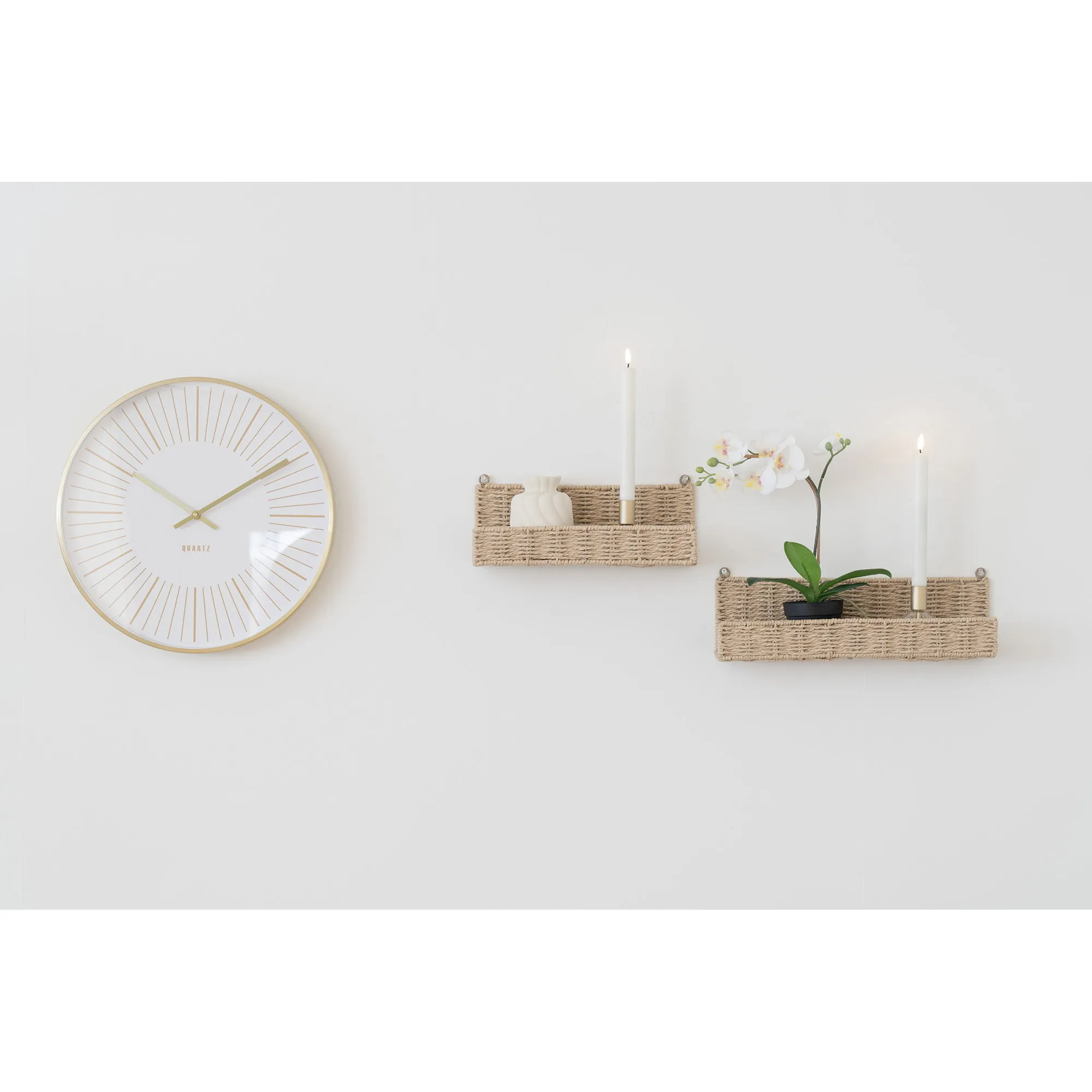 tinkaro Takamaka Wanduhr lautlos ø40 cm Gold