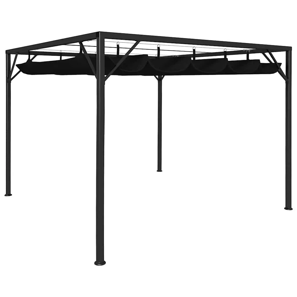 Pavillon mit ausziehbarem Dach 3 x 3 x 2,3 m Anthrazit