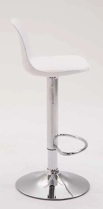 Barhocker Set Kiel 82-104x39x43 cm Weiß