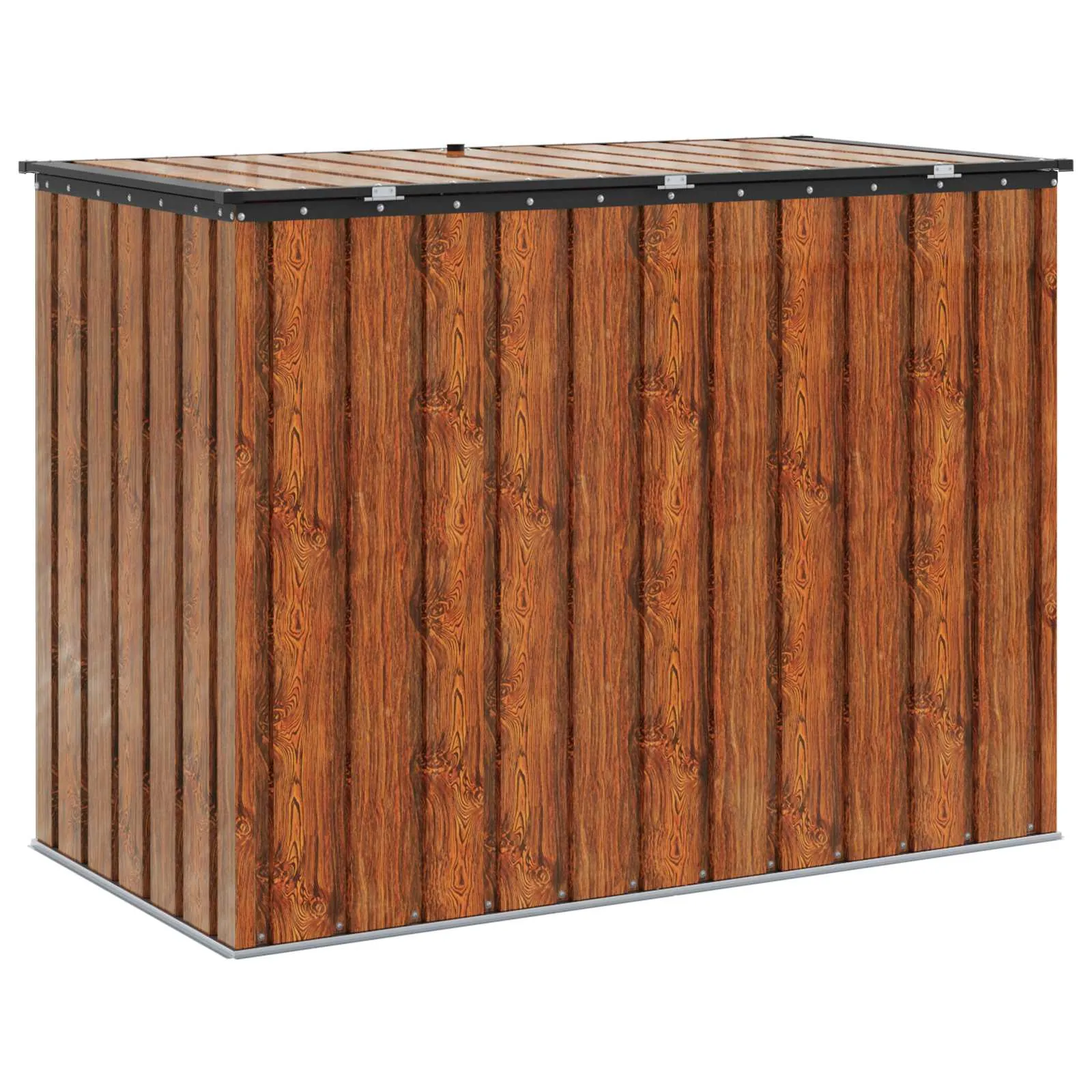 Abschließbare Gartenlagerbox 151,5x82x110,5 cm Braun Stahl