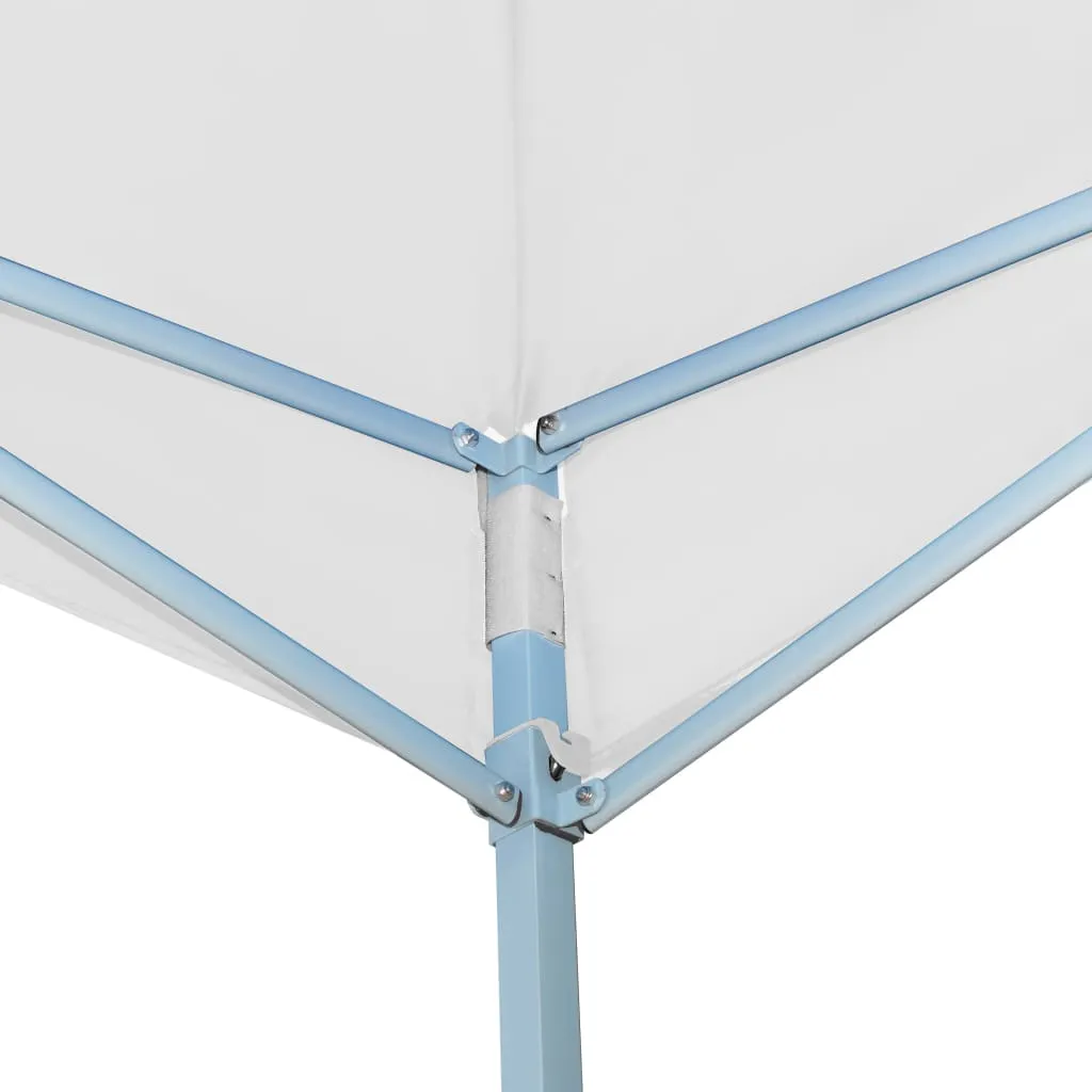 Faltbares Partyzelt 291x870x315 cm Weiß mit pulverbeschichtetem Stahlrahmen