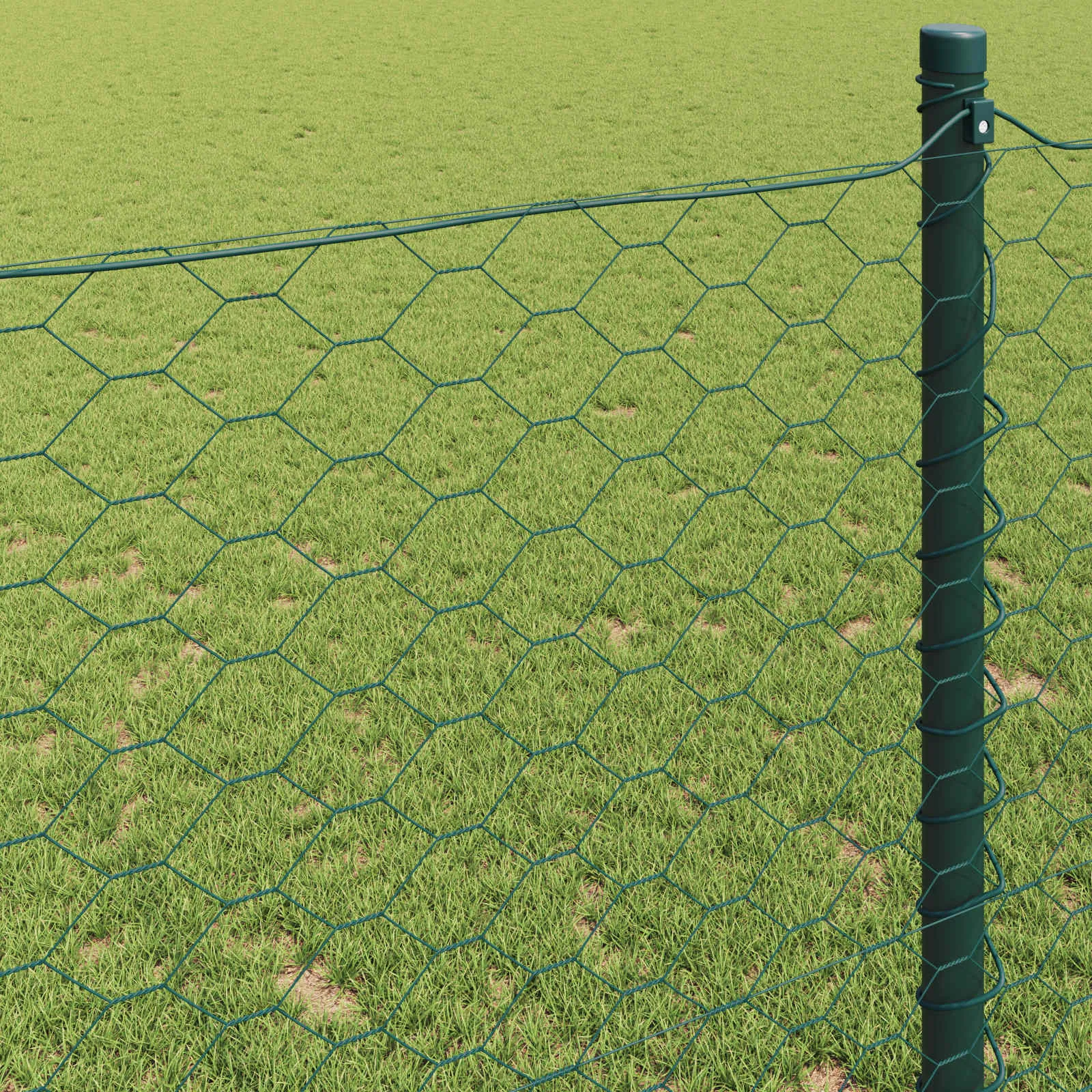 Hexagonzaun PVC Grün 10 x 0,4 m – moderner Garten- und Terrassenzaun