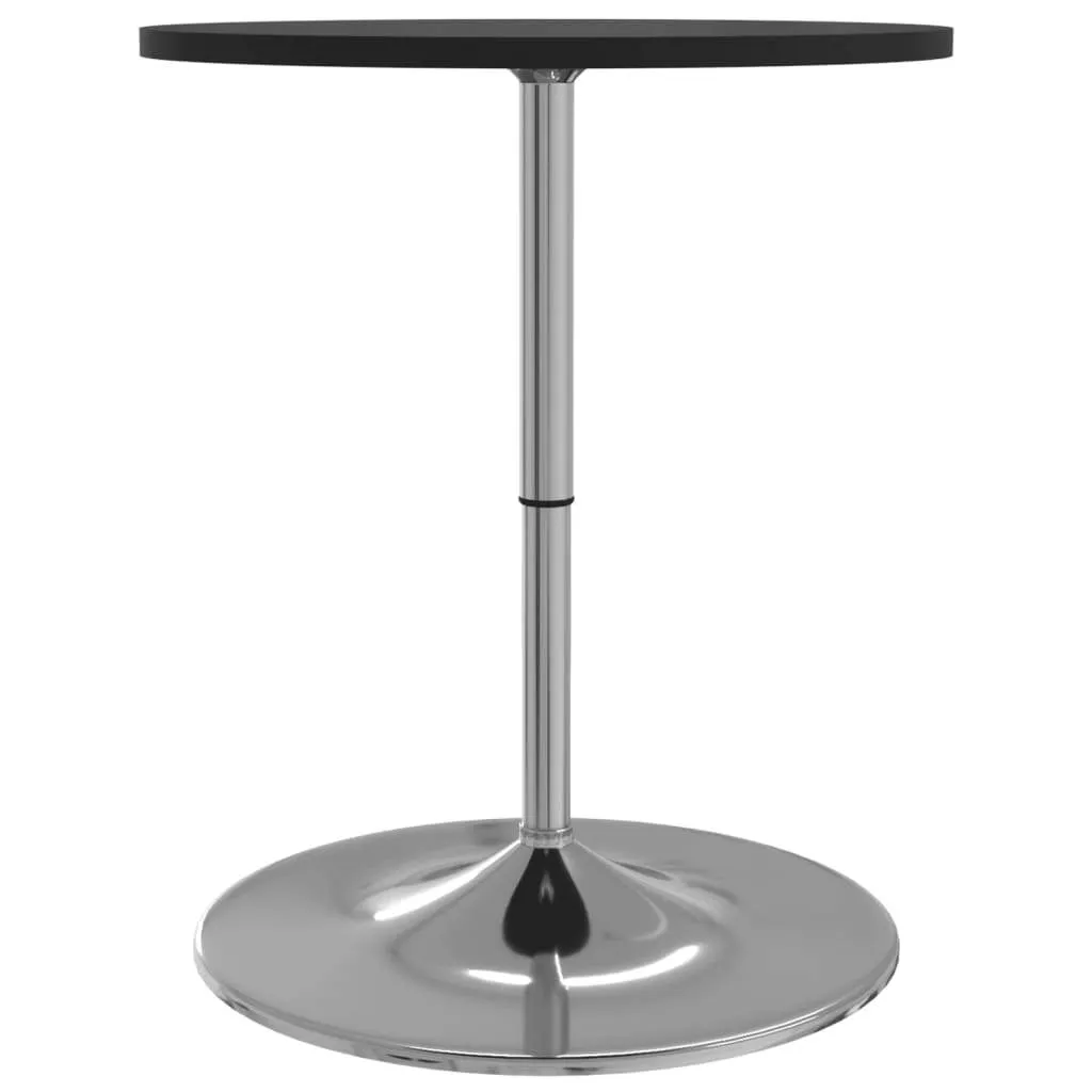 Bartisch Schwarz 60x60x90 cm Holzwerkstoff Verchromter Stahl
