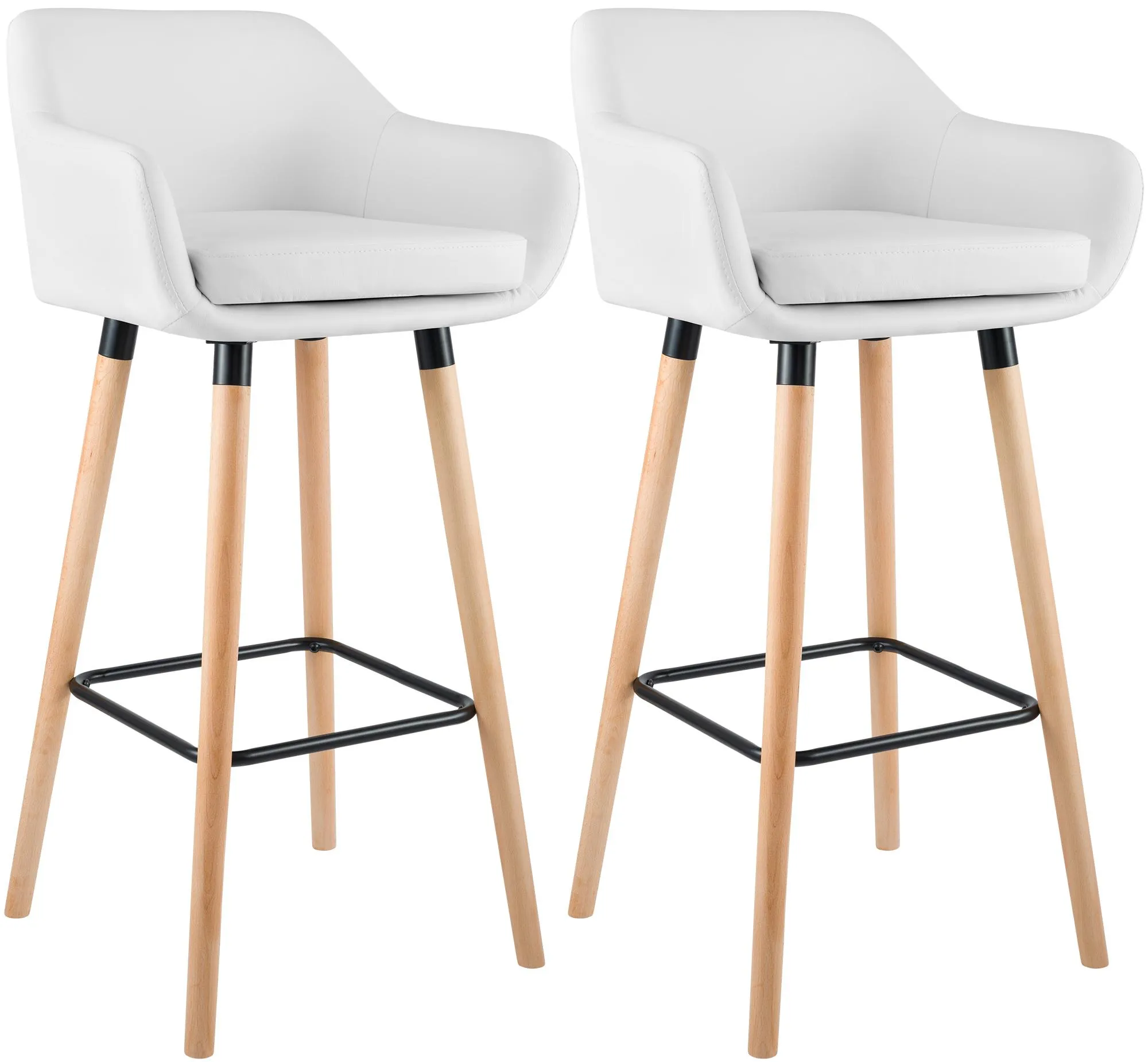 Barhocker Grant Set 2-teilig 99x55x46 cm weiß